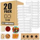 Recipientes para lanches Hi-Yomilaugh 20 conjuntos reutilizáveis com tampas sem BPA Recipientes para lanches Hi-Yomilaugh 20 conjuntos reutilizáveis com tampas sem BPA