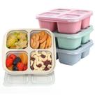 Recipientes para lanches LCHLZZ, pacote com 4 caixas de Bento divididas, 400 ml