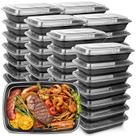 Recipientes para preparação de alimentos IUMÉ, pacote com 50, 1000 ml, para micro-ondas com tampas