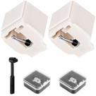 Record Needle Replacement, pacote com 2 unidades ATN3600L com escova para AT-LP60X Record Needle Replacement, pacote com 2 unidades ATN3600L com escova para AT-LP60X