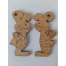 Recorte TAG Pascoa Aplique Decorativo Enfeite MDF - 20 UNIDADES