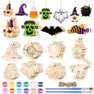 Recortes de madeira Crafts JellyArch Halloween 36 unidades para crianças