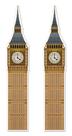 Recortes em beistle Jointed Big Ben, 2 peças, 180 cm, multicoloridas