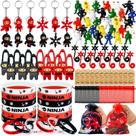 Recuerdos de Fiesta Moltby Ninja 96 Piezas para Niños con Figuras Ninja