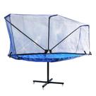 Rede aparadora de bolas para treino de saques com suporte de rodas Rede aparadora de bolas para treino de saques com suporte de rodas