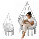 Rede Cadeira Balanco Suspensa Algodao Macrame Teto Casa Varanda Quintal Jardim Area Deck Resistente Confortavel Lazer