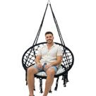 Rede Cadeira Balanço Suspensa Almofada Algodao Confortavel Teto Varanda Casa Quintal Jardim Sacada Decoraçao