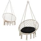 Rede Cadeira Suspensa Balanco Algodao Corda Casa Teto Varanda Quintal Jardim Area Deck Lazer Resistente Confortavel Rede Cadeira Suspensa Balanco Algodao Corda Casa Teto Varanda Quintal Jardim Area Deck Lazer Resistente Confortavel