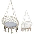 Rede Cadeira Suspensa Balanco Algodao Macrame Casa Teto Varanda Quintal Jardim Area Deck Resistente Confortavel Lazer