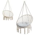 Rede Cadeira Suspensa Balanco Algodao Macrame Teto Casa Varanda Quintal Jardim Area Deck Lazer Resistente Confortavel