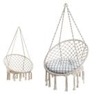 Rede Cadeira Suspensa Balanco Algodao Macrame Teto Casa Varanda Quintal Jardim Area Deck Resistente Confortavel Lazer