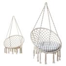 Rede Cadeira Suspensa Balanco Algodao Macrame Teto Casa Varanda Quintal Jardim Deck Area Lazer Confortavel Resistente