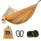 Rede de acampamento portátil com mosquiteiro 260x140cm amarela