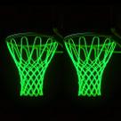 Rede de basquete Glow in Dark, 2 peças de nylon, 21", anti-chicote