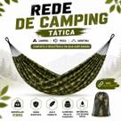 Rede de Camping Impermeável Camuflada Militar 3m Descanso Portátil Pesca Trilha Até 150kg