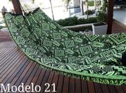 Rede de descanso estampada beje - praia e piscina