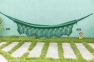 Rede de Dormir Descanso Casal Jeans Verde Bandeira Rede de Dormir Descanso Casal Jeans Verde Bandeira