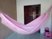 rede de dormir descanso rosa bebe antialergica sol a sol