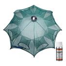 Rede de pesca reabitada automática de 8 furos, nylon verde, 95 cm Rede de pesca reabitada automática de 8 furos, nylon verde, 95 cm