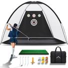 Rede de prática de golfe Himal Outdoors de 10 x 7 pés com tapete para quintal