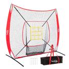 Rede de treino de beisebol YeahChi 213 x 213 cm com alvo de zona de strike