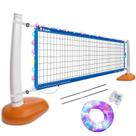 Rede de voleibol de piscina Olybeaka reforçada anti-UV de 15 pés com LED