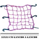 Rede Elástica Aranha Moto Bagageiro Redinha Rosa Pink 35x35 Gancho A Gancho