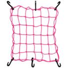 Rede Elástica Aranha Moto Bagageiro Redinha Rosa Pink 35x35 Gancho A Gancho