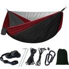 Rede mosquiteira Hammock, pára-quedas para duas pessoas, nylon, 290x140cm