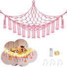 Rede para bichos de pelúcia CERETIA Jumbo Pink 102x102x150cm