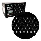 Rede Pisca Pisca Estrelas Com 120 Leds 3 Metros 127v Natal Branco Frio Rede Pisca Pisca Estrelas Com 120 Leds 3 Metros 127v Natal Branco Frio