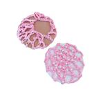 Redinha de Coque Grossa com Pérolas Rosa Bebê