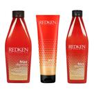 Redken Frizz Dismiss Kit Shampoo + Condicionador + Leave In