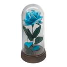 Redoma com Rosa Azul A Rosa Encantada A Bela e A Fera Presente para namorada