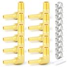 Redutor de farpa de mangueira, cotovelo de 90 graus, 1/8 NPT a 1/4 de barba x10 Redutor de farpa de mangueira, cotovelo de 90 graus, 1/8 NPT a 1/4 de barba x10