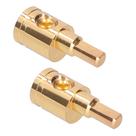 Redutor de fio de alimentação Acouto 2 unidades de cobre puro banhado a ouro 4/0 a 4 AWG