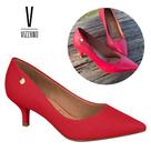Ref. 1122.828 - Sapato Social Feminino Scarpin Salto Baixo Vizzano