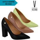 Ref. 1285.400 - Scarpin Feminino Salto Grosso Bico Fino Vizzano