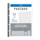 Refil Bloco De Fichario Colegial Cinza Pauta Branca 90g 80fls