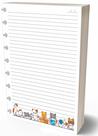 Refil Caderno de Disco 90g Medio 9 Furos Gatinhos 100 Folhas