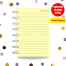 Refil Caderno de Disco Sistema Inteligente I Amarelo Pastel