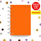 Refil Caderno de Disco Sistema Inteligente I Orange Neon