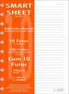 Refil Caderno Inteligente 120g 100 Folhas Pautado 10 Furos