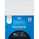 Refil Colegial Médio Tilidisco Cinza Pauta Branca 50 Folhas 90g/m² Tilibra Ref: 341827