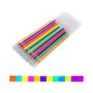 Refil De Caneta Gel Metálica Brilhante Pastel Fluorescente Neon 100/12 Cores Para Livros De Colorir