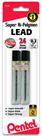 Refil de chumbo Pentel Super Hi-Polymer 0,2 mm HB 12 ct (pacote com 2)