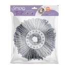 Refil de microfibra para mop giro fit - simplo cinza