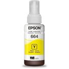 Refil de tinta 65ml para L110, L120, L200, L210, L220, L355, L365, L455, L555, L565, L375, L575, L1300, L395, L495 e L396 T664 amarelo