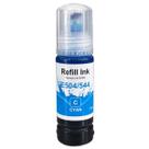Refil de Tinta Ciano CI T504 544 70ml Compatível para L4160 L6161 L6171 L6191 L14150 L3250 L3210