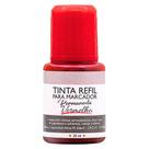 Refil de Tinta Para Marcador Permanente Prime Faz até 30 Recargas Secagem Rápida 20ml - BRW COR:VERMELHO